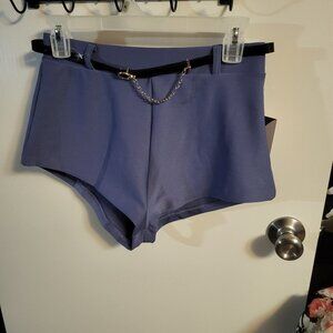 NWT LOVE POEM BY BLOCK BLUE HOT PANTS WITH BELT SZ M